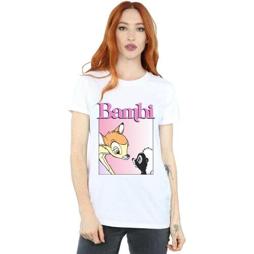 Vêtements Femme T-shirts manches longues Disney Bambi Nice To Meet You Blanc