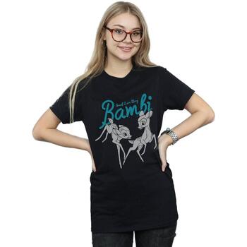 Vêtements Femme T-shirts manches longues Disney Bambi Great Love Story Noir