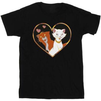Vêtements Femme T-shirts manches longues Disney The Aristocats Heart Noir