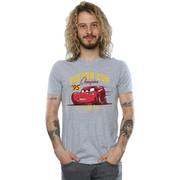 Vêtements Homme T-shirts manches longues Disney Cars Piston Cup Champion Gris