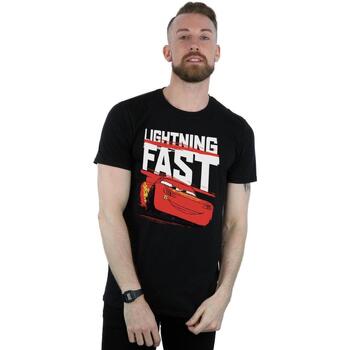 Vêtements Homme T-shirts manches longues Disney Cars Lightning Fast Noir