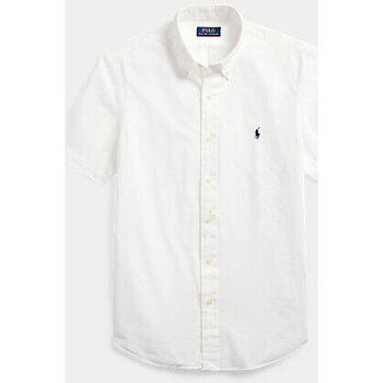 Vêtements Homme Chemises manches longues Ralph Lauren Chemise manches courtes  ajustée blanche Blanc