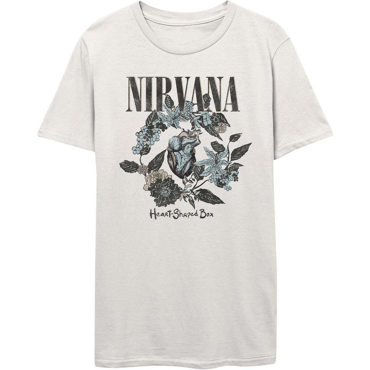 Vêtements T-shirts manches longues Nirvana Heart Shaped Box Blanc