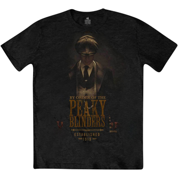 Vêtements T-shirts manches longues Peaky Blinders Established 1919 Noir