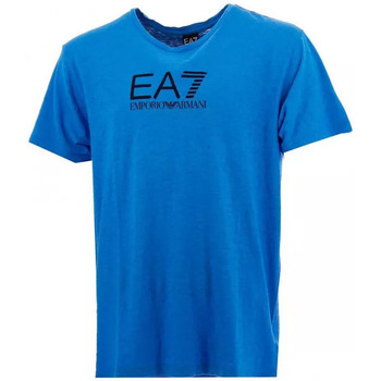 Vêtements Homme T-shirts & Polos Ea7 Emporio denim-slim-cut Armani Tee-shirt Bleu