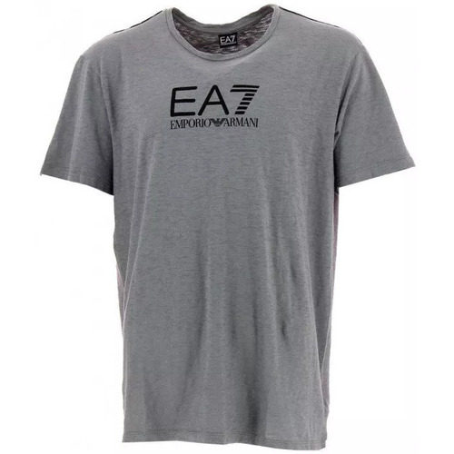 Vêtements Homme T-shirts & Polos Camiseta azul marino con logo pequeño plateado EA7 Core ID de Armanini Tee-shirt Gris