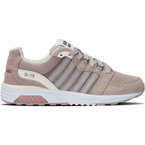 Chaussures Femme Baskets mode K-Swiss 97951-252-M | SI-18 RANNELL SDE | MUSHROOM/WHITE/ANTIQUE WHITE Gris