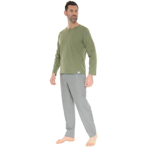 Vêtements Homme Pyjamas / Chemises de nuit Pilus PYJAMA LONG  BASTIAN Vert