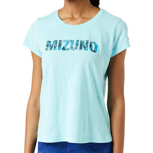 Vêtements Femme T-shirts manches courtes Mizuno shoes K2GA2202-22 Bleu