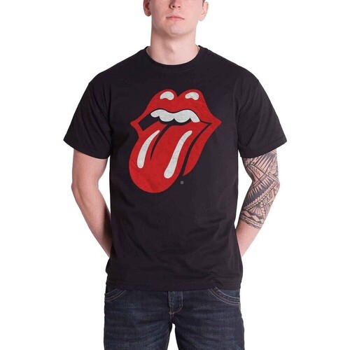 Vêtements T-shirts manches longues The Rolling Stones  Noir
