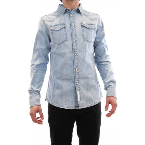 Vêtements Homme Chemises manches longues Uniform 40UNM5055.650 Bleu