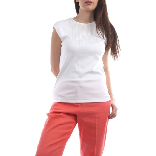 Vêtements Femme Débardeurs / T-shirts sans manche Fabiana Filippi JED260W457-A533 Blanc