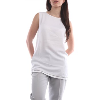 Vêtements Femme Débardeurs / T-shirts sans manche Fabiana Filippi TP93918-V424 Blanc