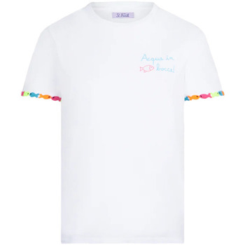 Vêtements Femme T-shirts manches courtes Echarpes / Etoles / Foulards EMI0001-04918D Blanc