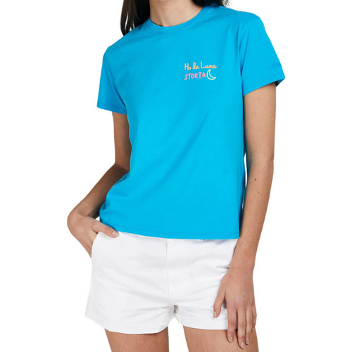 Vêtements Femme T-shirts manches courtes Bouts de canapé / guéridons EMI0001-07640D Marine