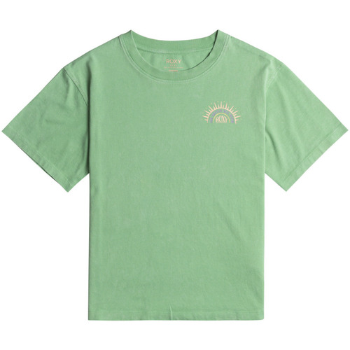Vêtements Fille T-shirts manches courtes Roxy T-Shirt Fuller Tee SHM13796 BLACK Vert