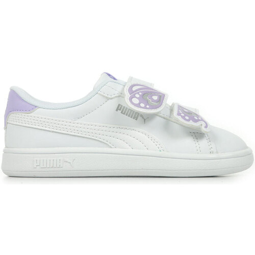 Chaussures Fille Baskets mode Puma Portable Smash.0 Bfly V Inf Blanc