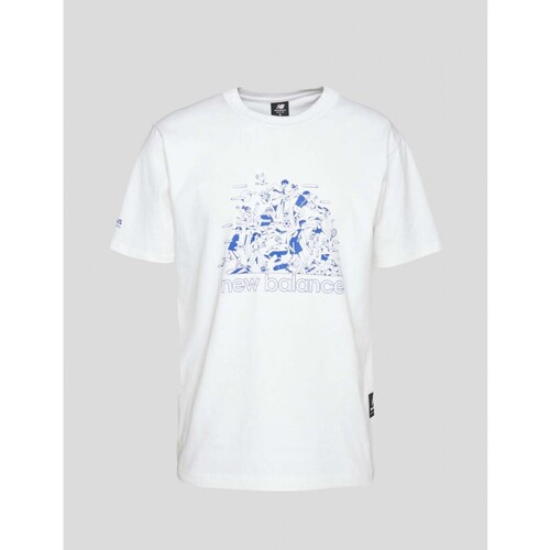 Vêtements Homme T-shirts manches courtes New Balance  Blanc