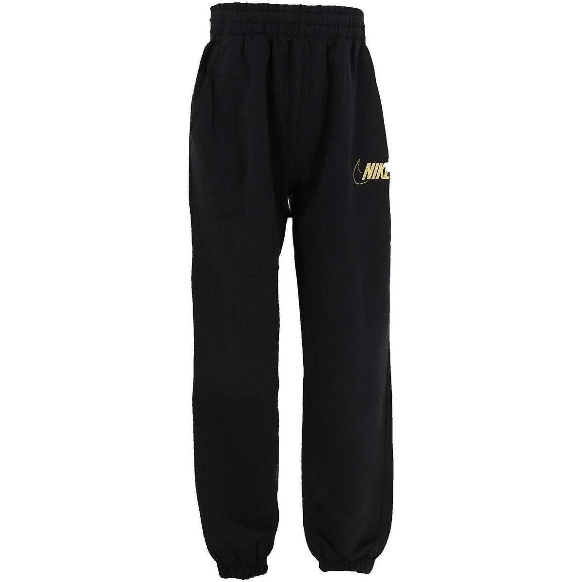 Vêtements Fille Pantalons de survêtement Nike G nsw club flc loose pant shne Noir