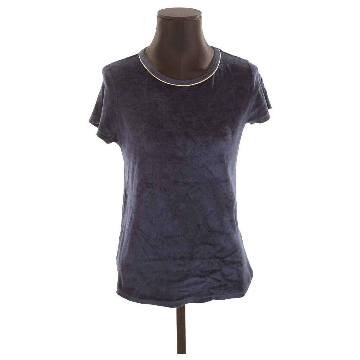 Vêtements Femme Débardeurs / T-shirts sans manche Majestic Filatures T-shirt en velours Bleu