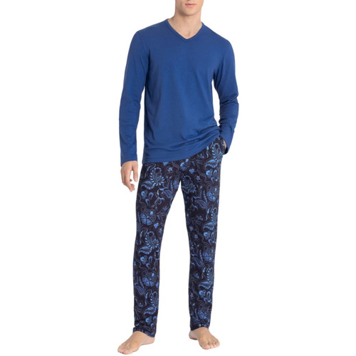 Vêtements Homme Pyjamas / Chemises de nuit Soins & bases lèvres Kanji Bleu