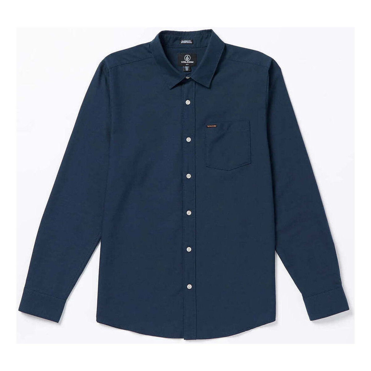 Vêtements Homme Chemises manches longues Volcom Camisa Manga Larga  Veeco Oxford - Navy Bleu