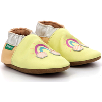 Chaussures Fille Chaussons bébés Kickers Kickbaby Rainbo Jaune