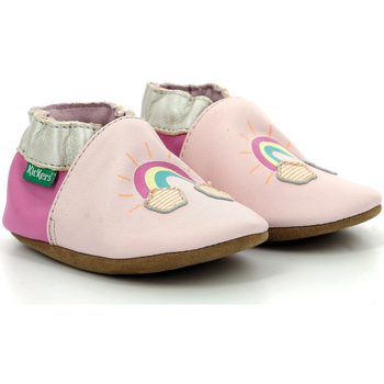 Chaussures Fille Chaussons bébés Kickers Kickbaby Rainbo Rose