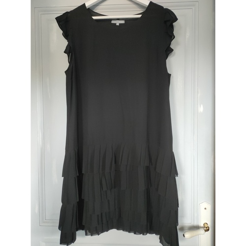 Vêtements Femme Robes courtes Etam Jolie petite robe noire avec plis asymétriques Noir