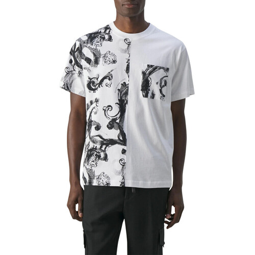 Vêtements Homme Alexander Wang monogram-pattern jeans Versace Jeans Couture T-shirt  Blanc Blanc