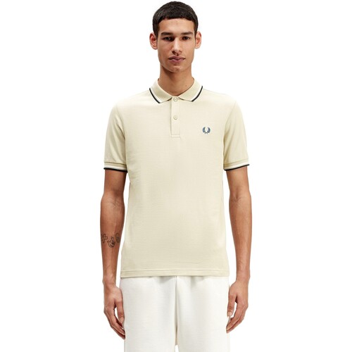 Vêtements Homme Fp Striped Cuff Polo Shirt Fred Perry  Beige