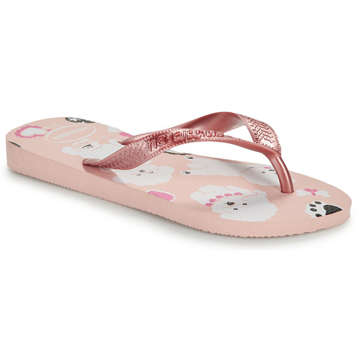 Chaussures Fille Tongs Havaianas KIDS TOP PETS Rose