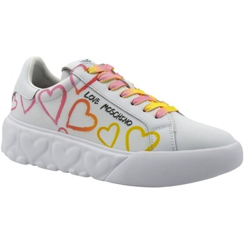 Chaussures Femme Bottes Love Moschino Sneaker Donna Bianco Fuxia Multi JA15024G1IIDC10A Blanc