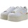 Chaussures Femme Bottes Guess Sneaker Platform Donna White Gold FLPWLLLEL12 Blanc