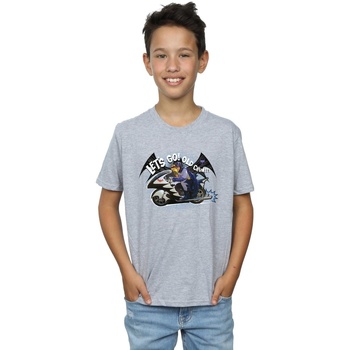 Vêtements Garçon T-shirts manches courtes Dc Comics Batman TV Series Bat Bike Gris