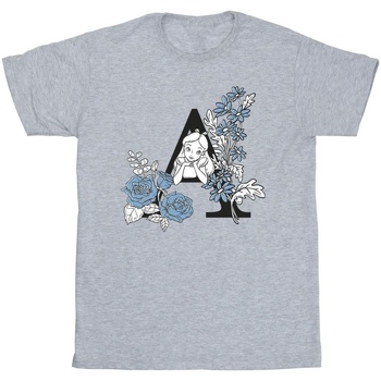 Vêtements Homme T-shirts manches longues Disney Alice In Wonderland Letter A Gris