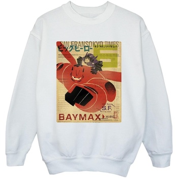 Vêtements Garçon Sweats Disney Big Hero 6 Baymax Flying Baymax Newspaper Blanc