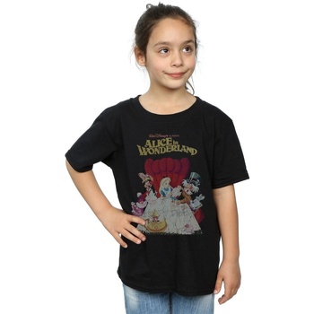 Vêtements Fille T-shirts manches longues Disney Alice In Wonderland Retro Poster Noir