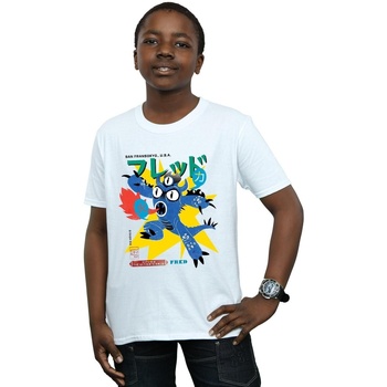 Vêtements Garçon T-shirts manches courtes Disney Big Hero 6 Fred Ultimate Kaiju Blanc