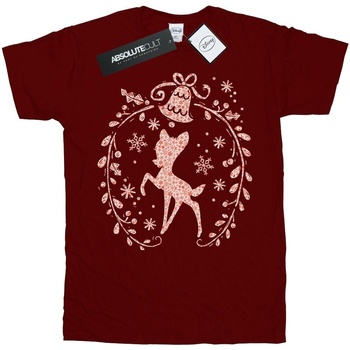 Vêtements Fille T-shirts manches longues Disney Bambi Christmas Wreath Multicolore