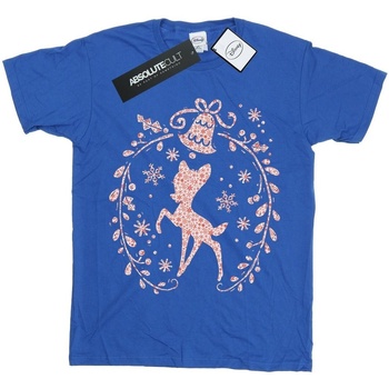 Vêtements Fille T-shirts manches longues Disney Bambi Christmas Wreath Bleu