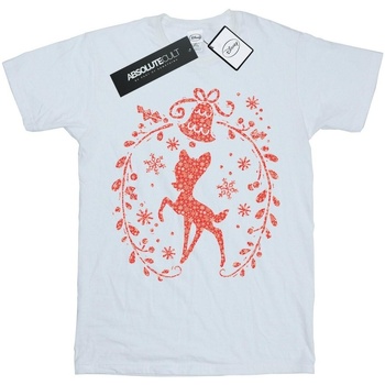 Vêtements Fille T-shirts manches longues Disney Bambi Christmas Wreath Blanc