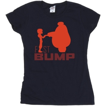 Vêtements Femme T-shirts manches longues Disney Big Hero 6 Baymax Fist Bump Cutout Bleu