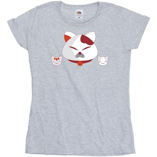 Vêtements Femme T-shirts manches longues Disney Big Hero 6 Baymax Kitten Heads Gris