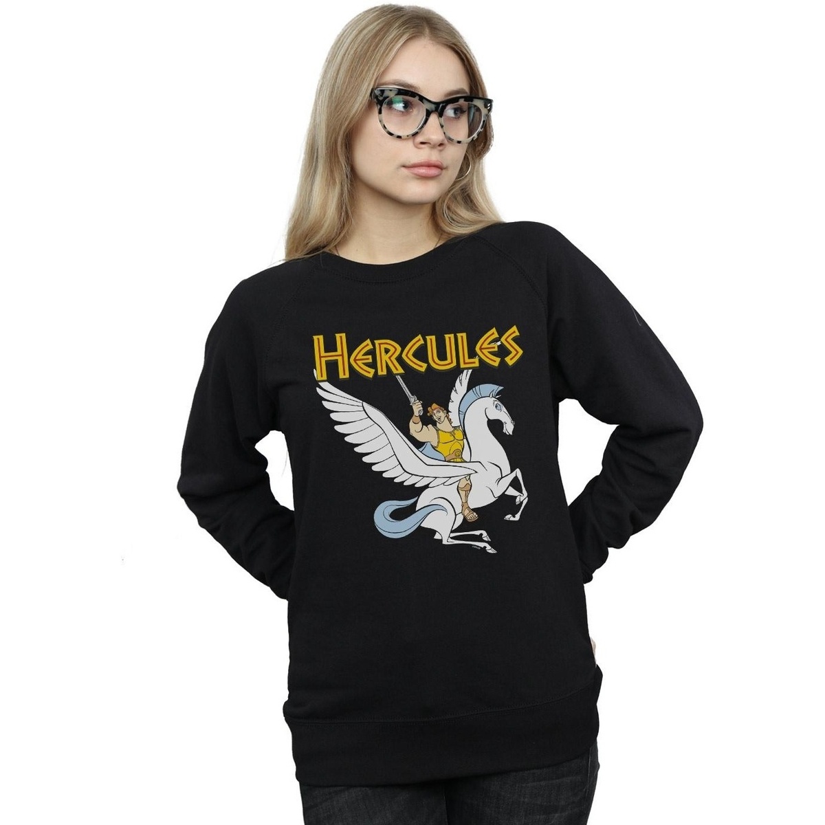 Vêtements Femme Sweats Disney Hercules With Pegasus ducks Noir