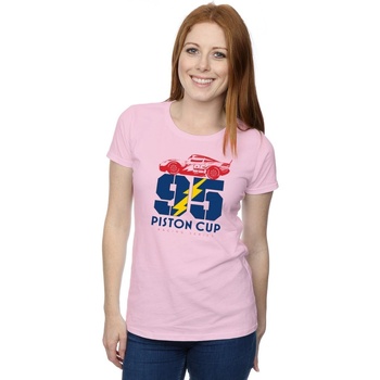 Vêtements Femme T-shirts manches longues Disney Cars Piston Cup 95 Rouge