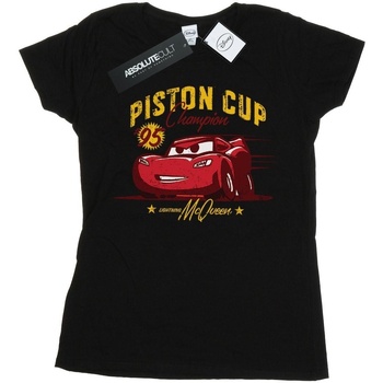 Vêtements Femme T-shirts manches longues Disney Cars Piston Cup Champion Noir