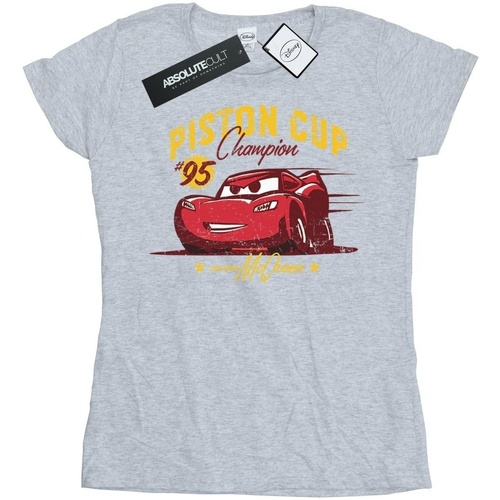 Vêtements Femme T-shirts manches longues Disney Cars Piston Cup Champion Gris