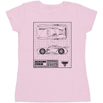 Vêtements Femme T-shirts manches longues Disney Cars Jackson Storm Blueprint Rouge