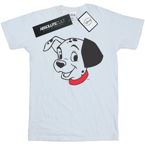 Vêtements Fille T-shirts manches longues Disney 101 Dalmatians Dalmatian Head Blanc